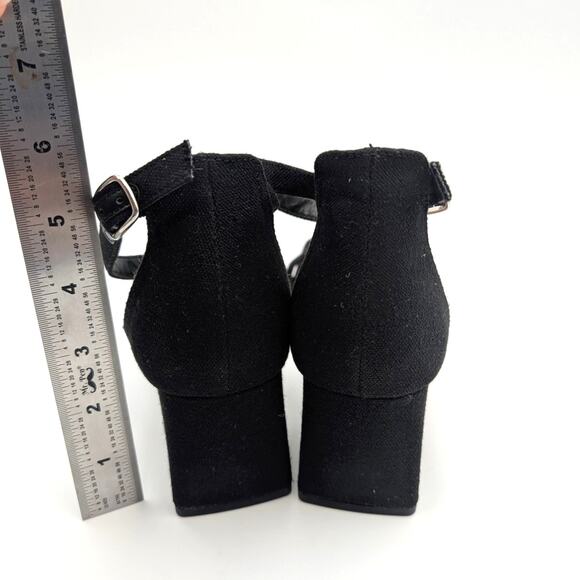 Abound Finn Ankle Strap Heel Sandal Open Toe Women's Black Size US9.5M EU40 - Picture 4 of 10